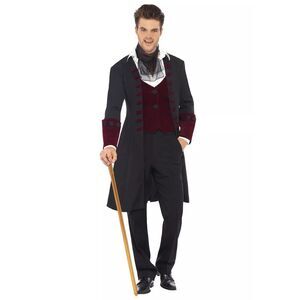 Fever Mens Gothic Vampire Costume Set / Black